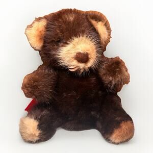 Rare Bear Natural Mink Teddy Bear Plush With Tags Handmade USA Vintage NWT